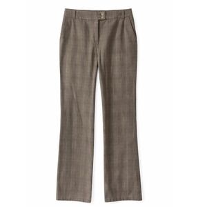 Charter Club Academia Preppy Katherine Fit Brown Plaid Straight Leg Pants Size 6
